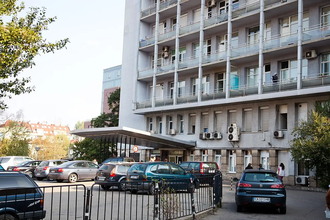 The Pirogov emergency hospital building in central Sofia, the main state trauma centre in Bulgaria