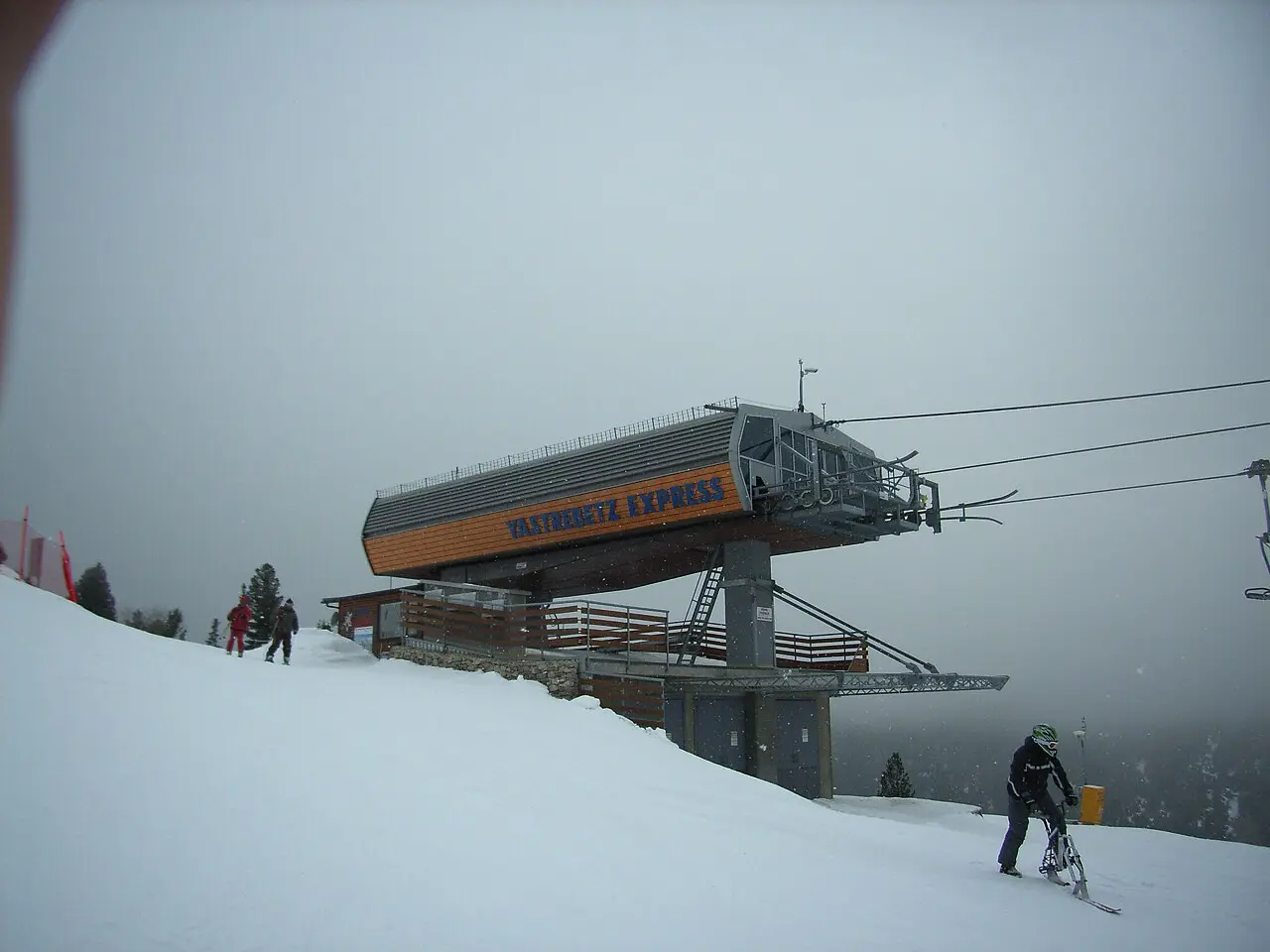 View over the town of Samokov with mountains behind, the bus change point for Borovets